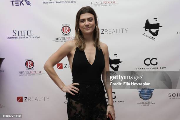Olivia Hardin at the LA Launch Event Of SohoMuse at Christopher Guy West Hollywood Showroom on February 07, 2020 in West Hollywood, California.