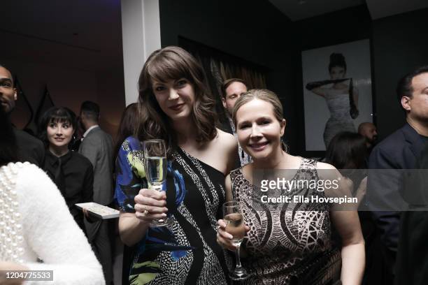 Heidi Schultz and guest at the LA Launch Event Of SohoMuse at Christopher Guy West Hollywood Showroom on February 07, 2020 in West Hollywood,...