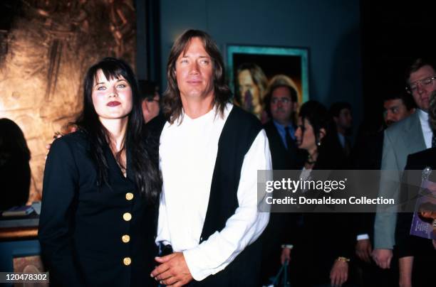 Actors Lucy Lawless and Kevin Sorbo attend an MCA Television promtional event for their TV shows 'Xena: Warrior Princess' and 'Hercules: The...