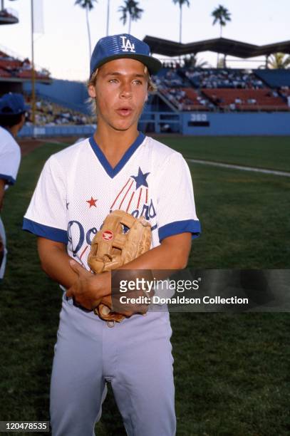 Actor Chad Lowe attends a celebrity event at Dodger Stadium circa 1987 in Los Angeles, California.