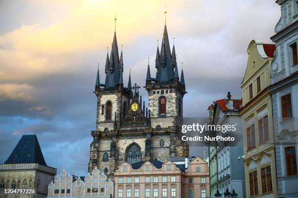 Our Lady Of Tyn Church in Prague, Czech Republic, on 1st march, 2020