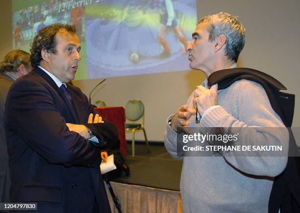 Le vice-président de la Fédération française de football et membre du Comité exécutif de l'Union européenne de football Michel Platini s'entretient...