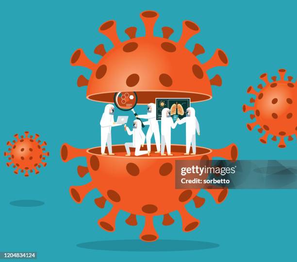 analyze - coronavirus - pharmaceutical factory stock illustrations