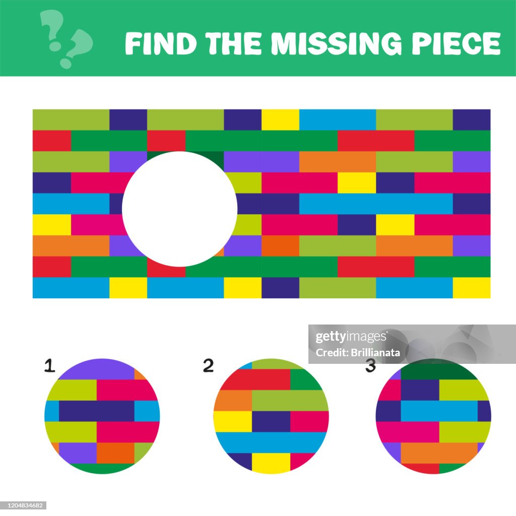 Visual Logic Puzzle Find Missing Piece Puzzle High-Res Vector Graphic ...