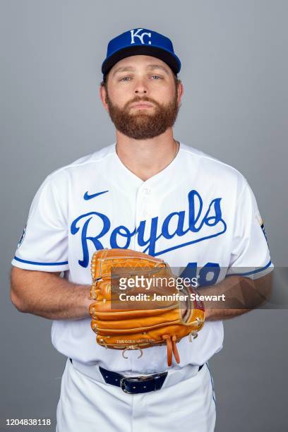 Chance Adams of Kansas City Royals poses during Photo Day on Thursday, February 20, 2020 at Surprise Stadium in Surprise, Arizona.