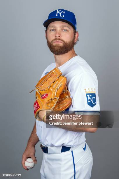 Chance Adams of the Kansas City Royals poses during Photo Day on Thursday, February 20, 2020 at Surprise Stadium in Surprise, Arizona.