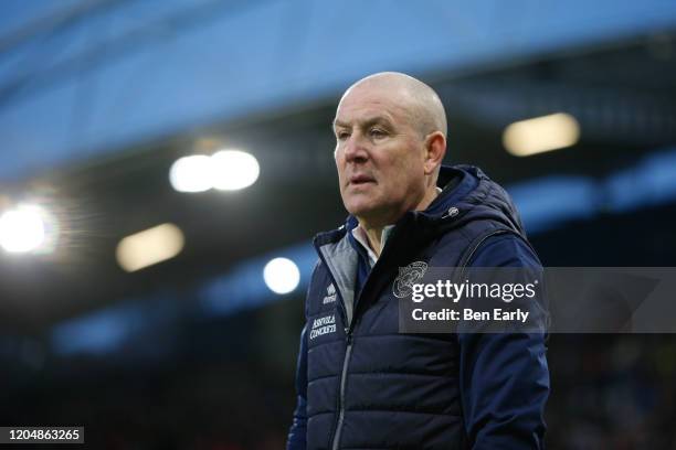 Mark Warburton the Manager / Head Coach of Queens Park Rangers during the Sky Bet Championship match between Huddersfield Town and Queens Park...