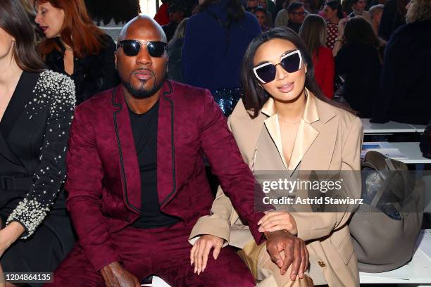 Rapper Jeezy and Jeannie Mai attend the Badgley Mischka front row during New York Fashion Week: The Shows at Gallery I at Spring Studios on February...