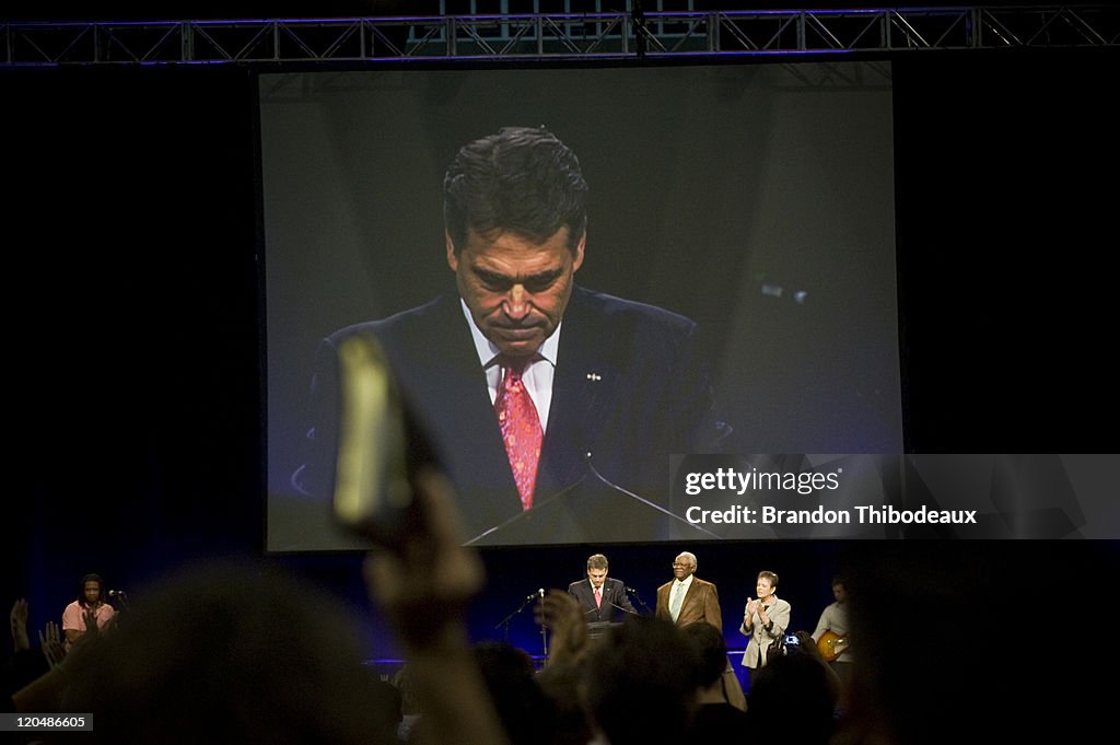 Rick Perry Leads "The Response" Prayer Rally In Houston