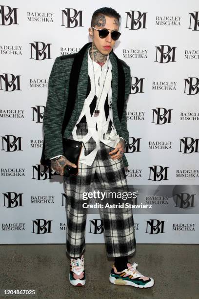 Chris Lavish attends the Badgley Mischka front row during New York Fashion Week: The Shows at Gallery I at Spring Studios on February 08, 2020 in New...
