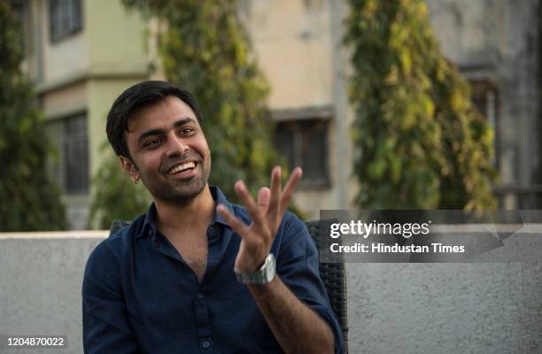 Indian actor Jitendra Kumar during a profile shoot at TVF Campus in Andheri, on October 21, 2016 in Mumbai, India.