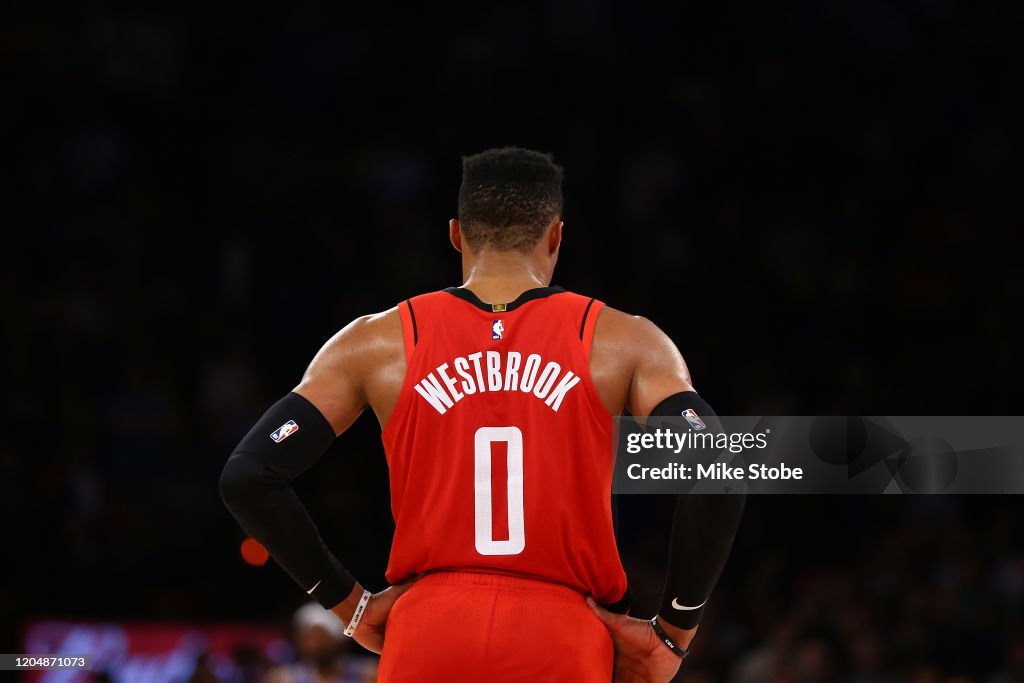 Russell Rockets Basketball Russell Westbrook of the Houston Rockets in action against the New ...