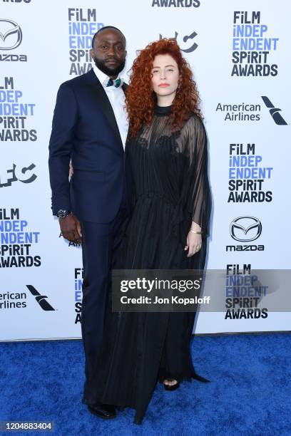 Byron Bowers and Alma Har'el attend the 2020 Film Independent Spirit Awards on February 08, 2020 in Santa Monica, California.