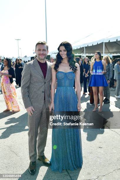 Chris Hardwick and Lydia Hearst with FIJI Water and JNSQ at The 2020 Film Independent Spirit Awards on February 08, 2020 in Santa Monica, California.