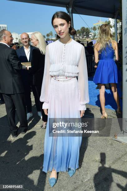 Margaret Qualley with FIJI Water and JNSQ at The 2020 Film Independent Spirit Awards on February 08, 2020 in Santa Monica, California.