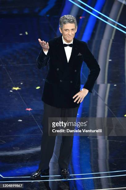 Rosario Fiorello attends the 70° Festival di Sanremo at Teatro Ariston on February 08, 2020 in Sanremo, Italy.