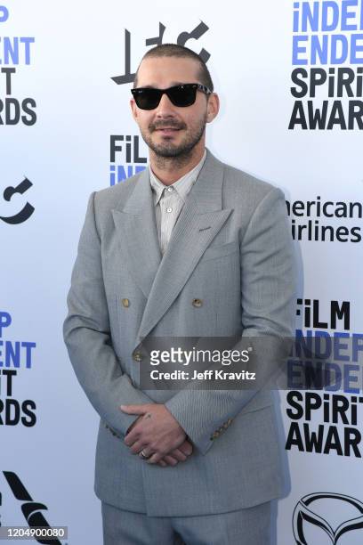 Shia LaBeouf attends the 2020 Film Independent Spirit Awards on February 08, 2020 in Santa Monica, California.