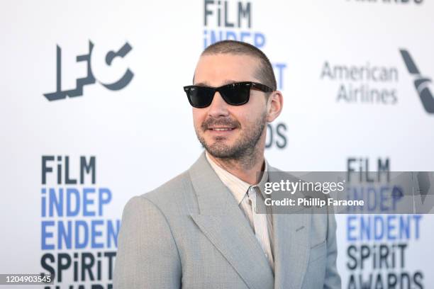 Shia LaBeouf attends the 2020 Film Independent Spirit Awards on February 08, 2020 in Santa Monica, California.