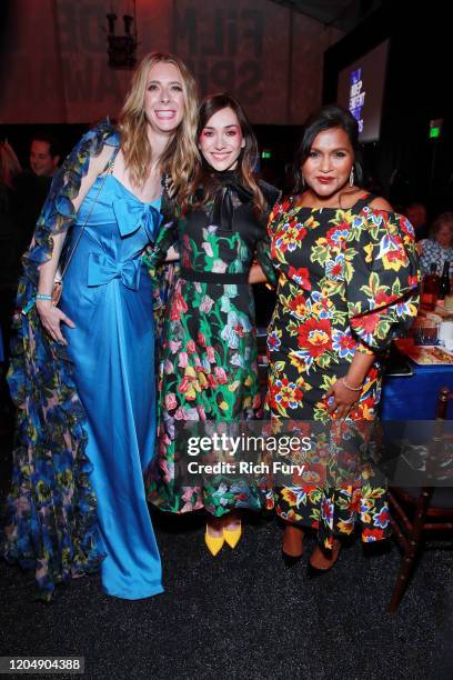 Dawn Luebbe, Jocelyn DeBoer, and Mindy Kaling attend the 2020 Film Independent Spirit Awards on February 08, 2020 in Santa Monica, California.