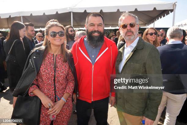 Daniele Tate Melia, Andrew Miano, and Peter Saraf attend the 2020 Film Independent Spirit Awards on February 08, 2020 in Santa Monica, California.