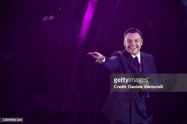 Tiziano Ferro attends the 70° Festival di Sanremo at Teatro Ariston on February 08, 2020 in Sanremo, Italy.