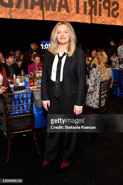 Elisabeth Moss with FIJI Water and JNSQ at The 2020 Film Independent Spirit Awards on February 08, 2020 in Santa Monica, California.