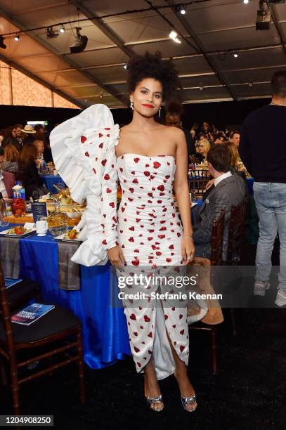 Zazie Beetz with FIJI Water and JNSQ at The 2020 Film Independent Spirit Awards on February 08, 2020 in Santa Monica, California.