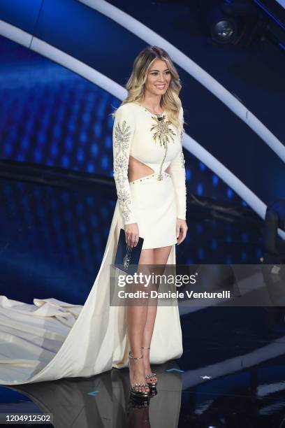 Diletta Leotta attends the 70° Festival di Sanremo at Teatro Ariston on February 08, 2020 in Sanremo, Italy.