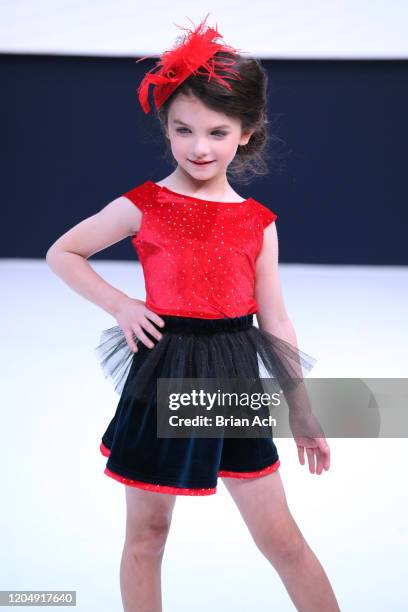 Model walks the runway wearing Fernandita Salazar Fashion Designer during NYFW Powered By hiTechMODA on February 08, 2020 in New York City.