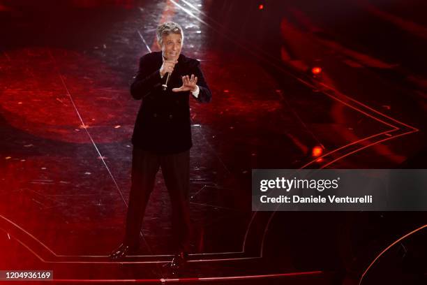 Rosario Fiorello attends the 70° Festival di Sanremo at Teatro Ariston on February 08, 2020 in Sanremo, Italy.