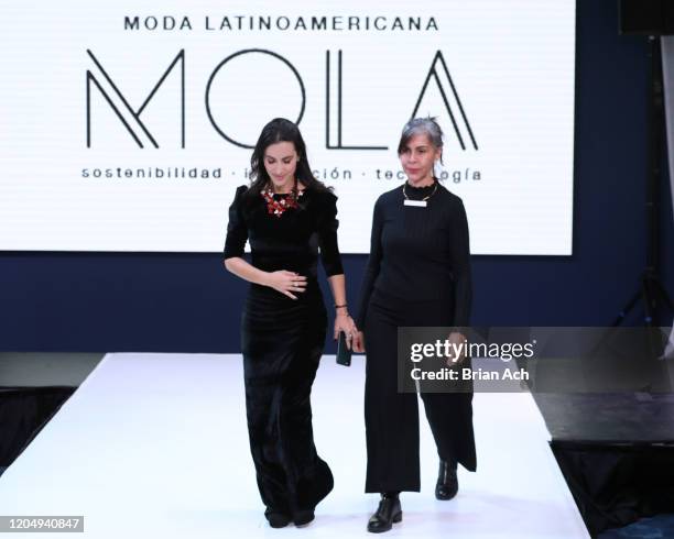 Martalia Jewekry and Carro designers walk the runway for EILEAN during NYFW Powered By hiTechMODA on February 08, 2020 in New York City.