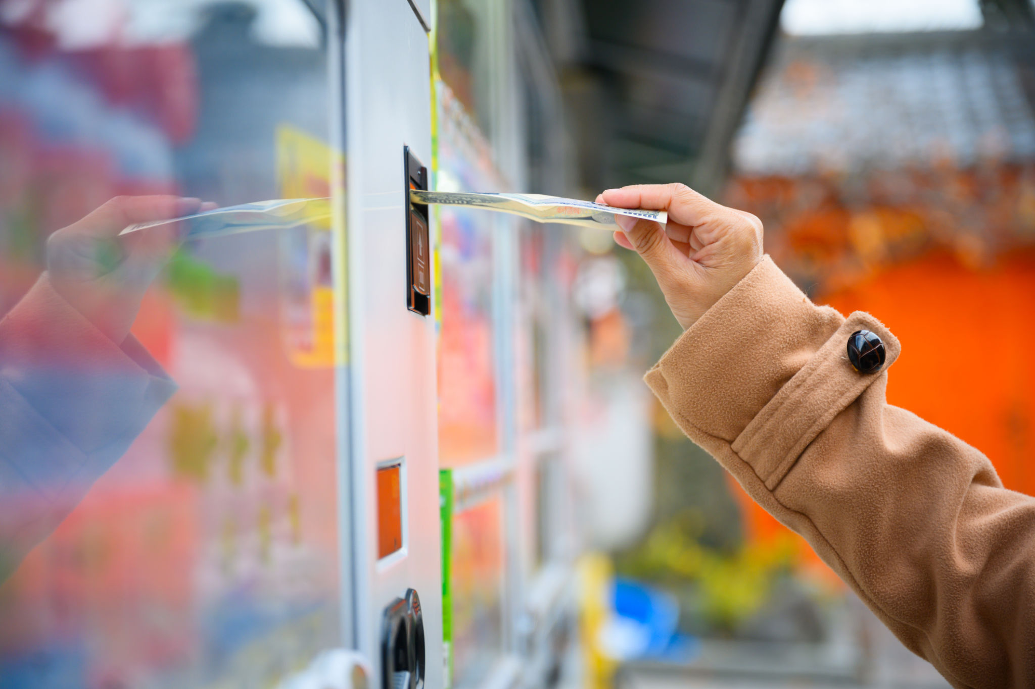 happy customer vending machine