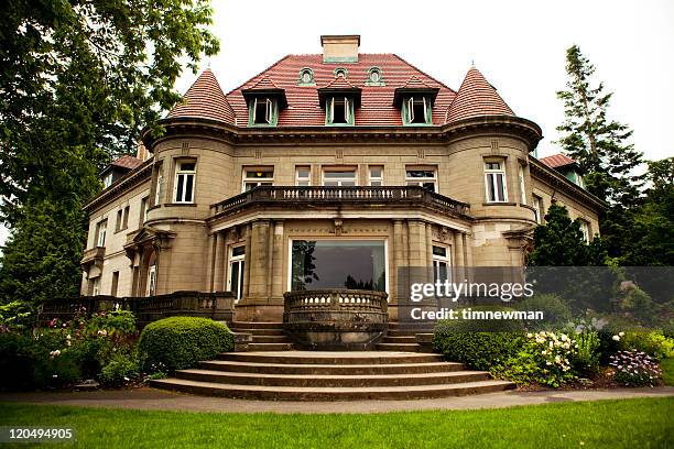 pittock mansion - portland oregon homes stock pictures, royalty-free photos & images