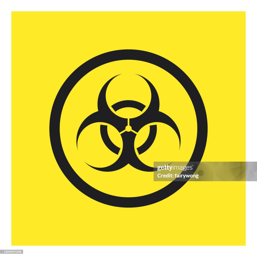 Biohazard symbol sign,vector icon