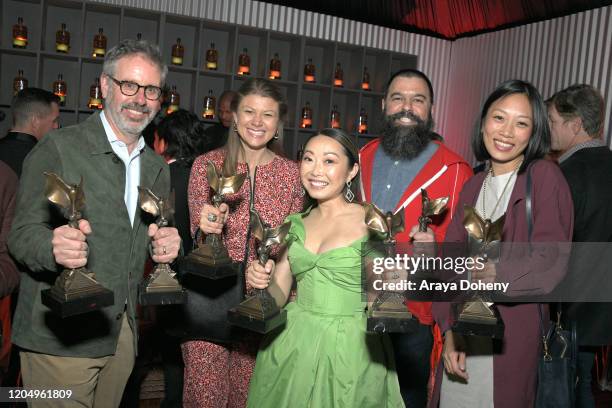 Peter Saraf, Tate Melia, Lulu Wang, Andrew Miano and Anita Gou 2020 Film Independent Spirit Awards on February 08, 2020 in Santa Monica, California.