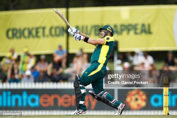 Shane Watson bats during the Bushfire Cricket Bash T20 match between the Ponting XI and the Gilchrist XI at Junction Oval on February 09, 2020 in...