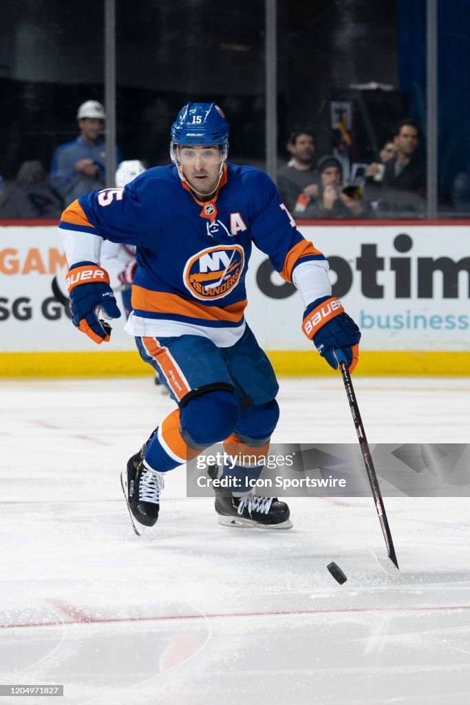 Clutterbuck New York Islanders Right Wing Cal Clutterbuck chases the puck during ...