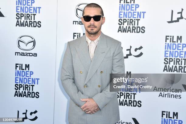 Shia LaBeouf attends the 2020 Film Independent Spirit Awards on February 08, 2020 in Santa Monica, California.