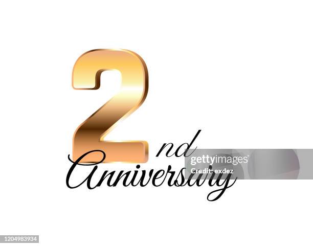 ilustraciones, imágenes clip art, dibujos animados e iconos de stock de 2o aniversario de los años - 2nd anniversary