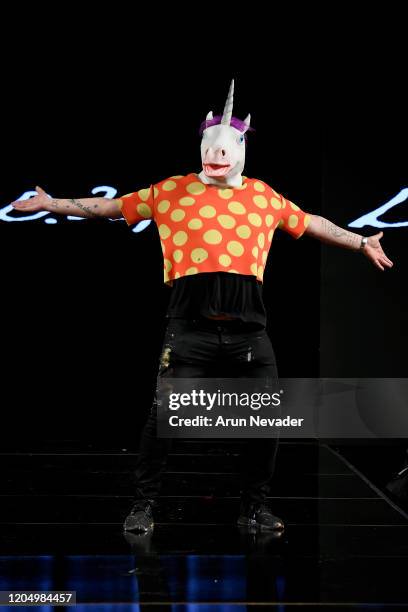 Designer Domingo Zapata walks the runway during Domingo Zapata At New York Fashion Week Powered By Art Hearts Fashion NYFW 2020 at The Angel Orensanz...