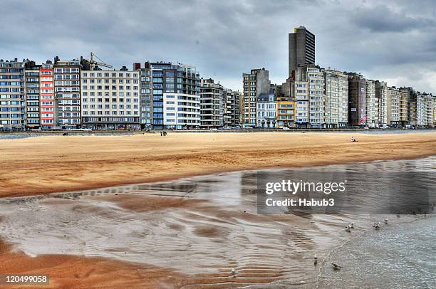 oostende, belgium - beach of ostende foto e immagini stock