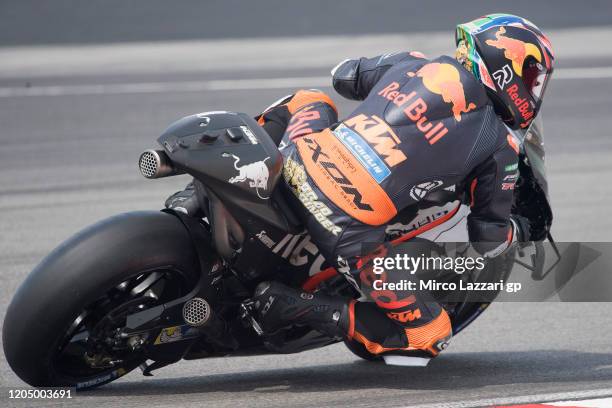 Brad Binder of South Africa and Red Bull KTM Factory Racing rounds the bend during the MotoGP Pre-Season Tests at Sepang Circuit on February 09, 2020...