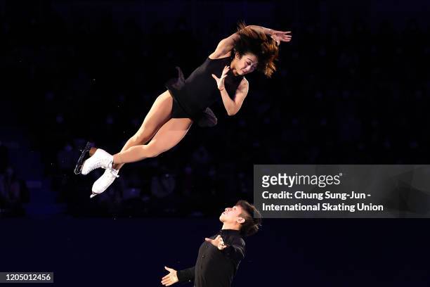 Wenjing Sui and Cong Han of China perform in the Gala Exhibition during the ISU Four Continents Figure Skating Championships at Mokdong Ice Rink on...