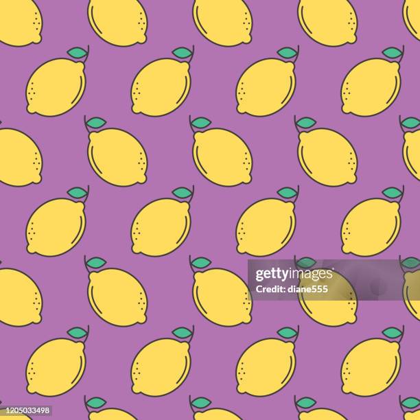 fruit icon seamless pattern, lemons - lemon background stock illustrations