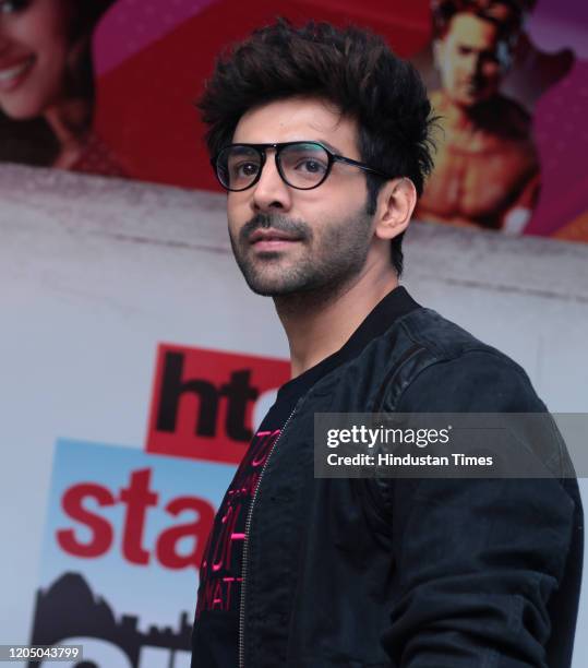 Bollywood actor Kartik Aaryan during an exclusive interview with HT City-Hindustan Times for the promotion of upcoming movie ‘Love Aaj Kal’ as part...