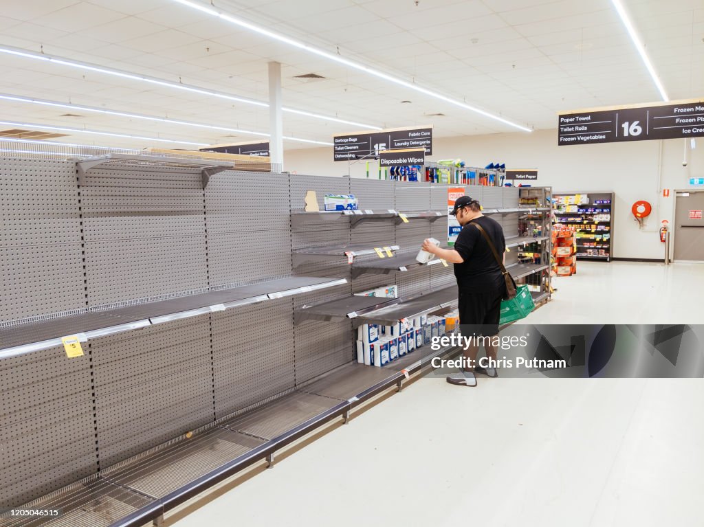 Empty Shelves at Australian Supermarket