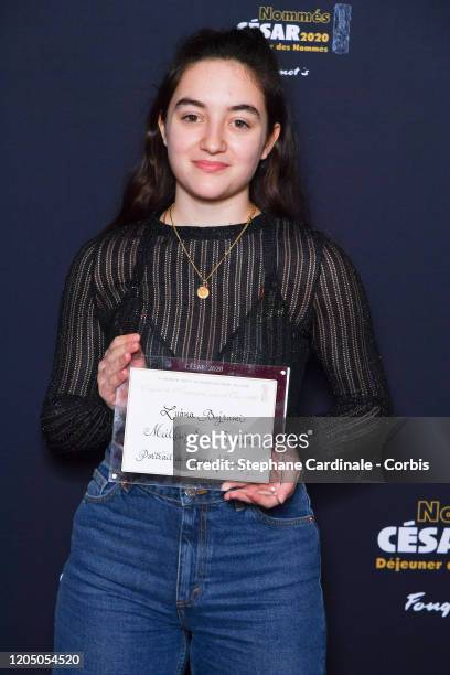 Luana Bajrami nominated for 'most promising Actress' in 'Portrait de la jeune fille en feu', attends the Cesar 2020 - Nominee Luncheon At Le...