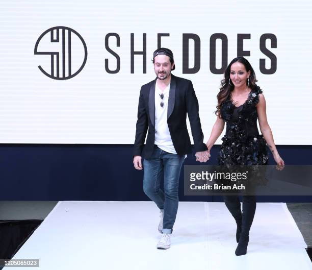 Designers walk the runway for She Does Official during NYFW Powered By hiTechMODA on February 08, 2020 in New York City.