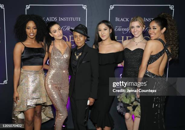 Musical Band "Risque" attends the 2020 Black AIDS Institute's Heroes In The Struggle Gala at California African American Museum on February 08, 2020...