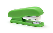 Plastic stapler isolated on a white
